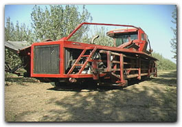 Almond harvesting front