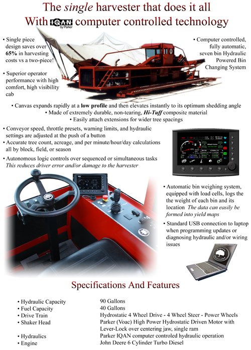 Tree Harvester 1088 back spec sheet